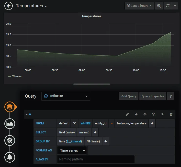 Grafana query editor