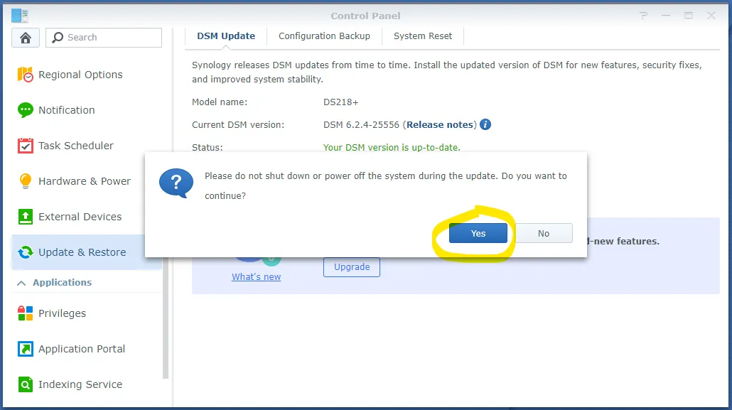 Confirm the upgrade process - buckle up and get ready!