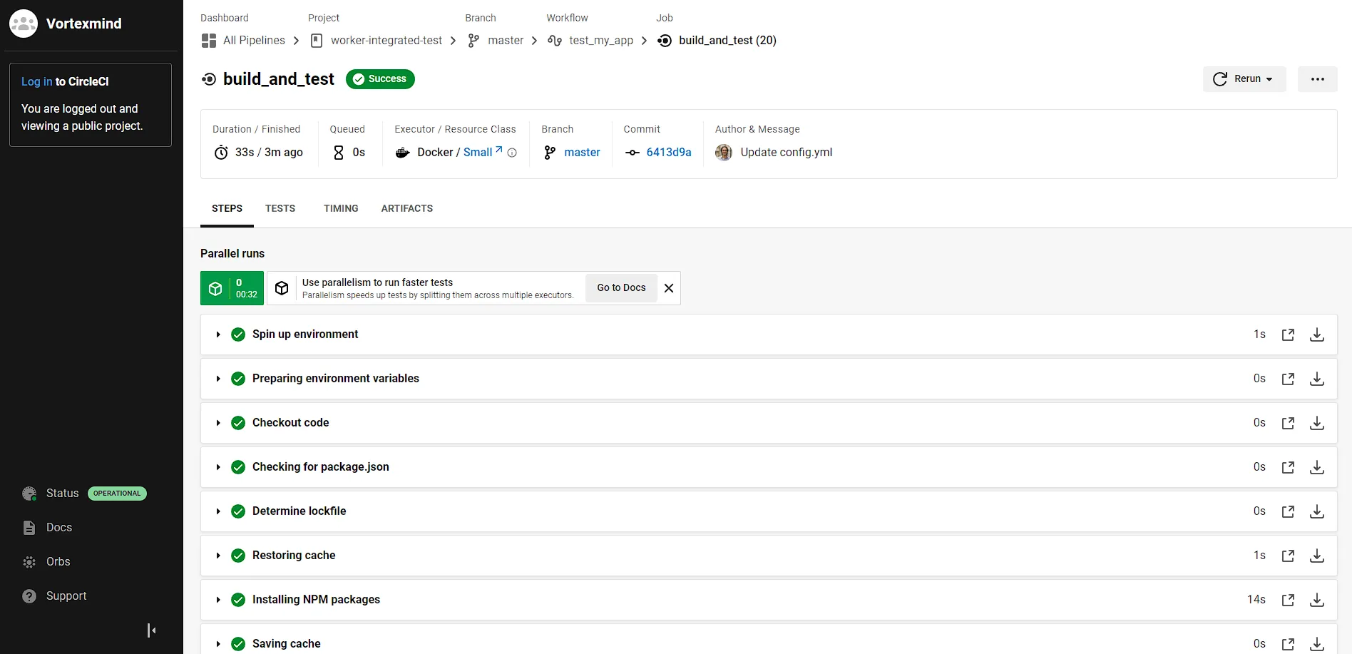 The details of one particular workflow execution