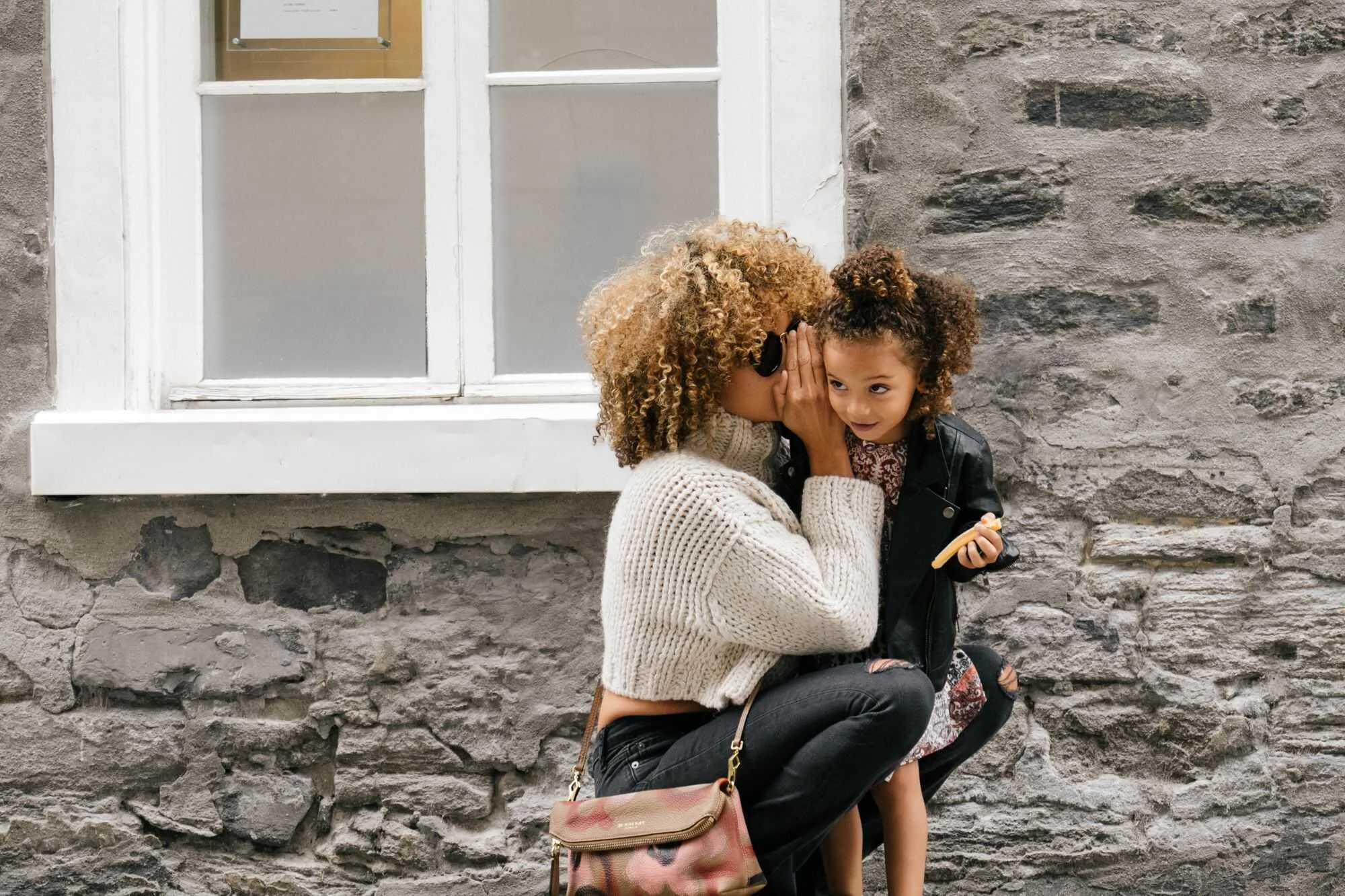 Girl and mother